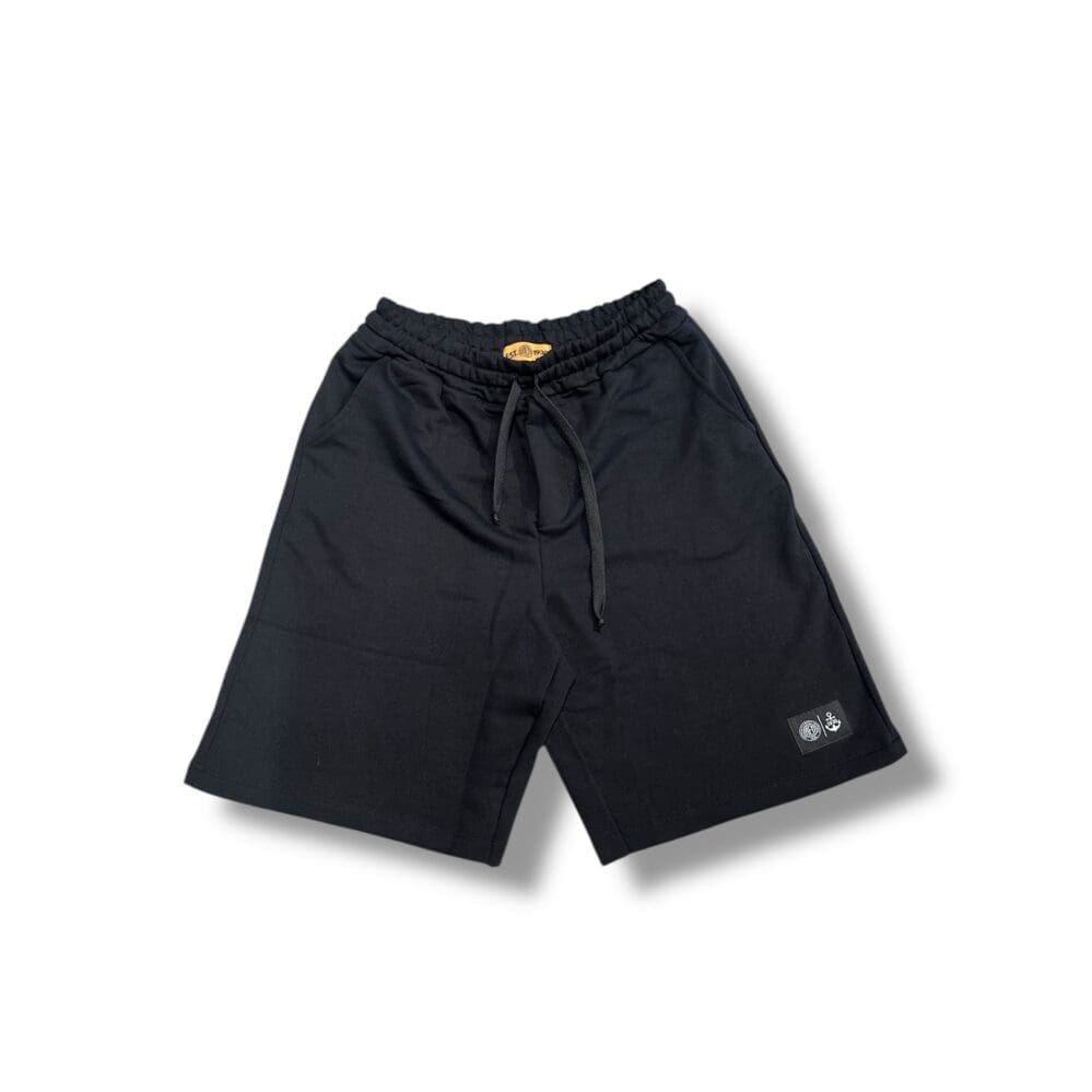 Black shorts with emblem| anchor label