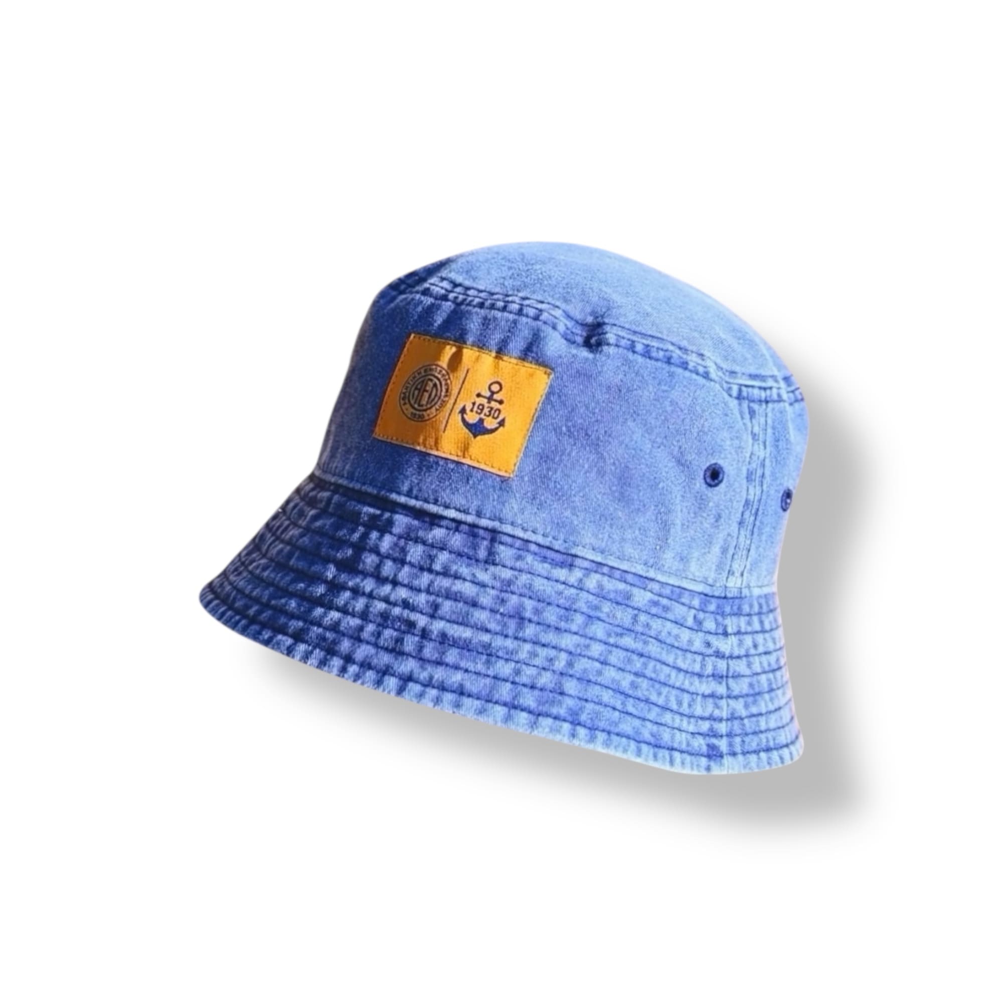 Faded blue bucket hat