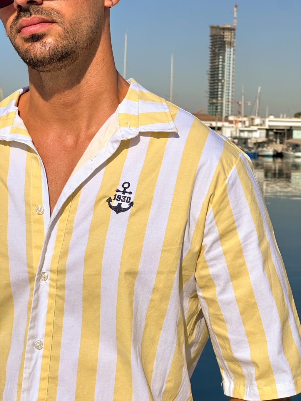 ''Since 1930'' Vertical stripe shirt - Image 2